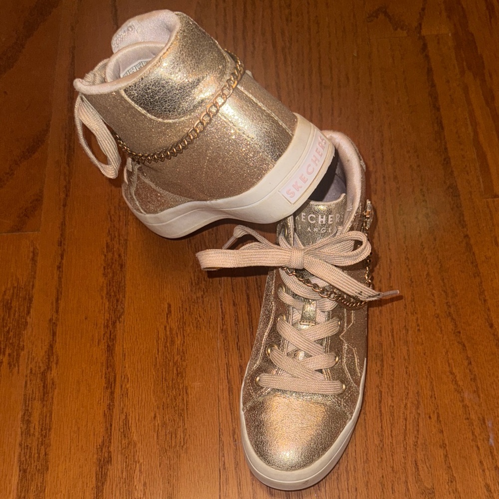 Skechers Kids' Shimmering Gold Sneakers